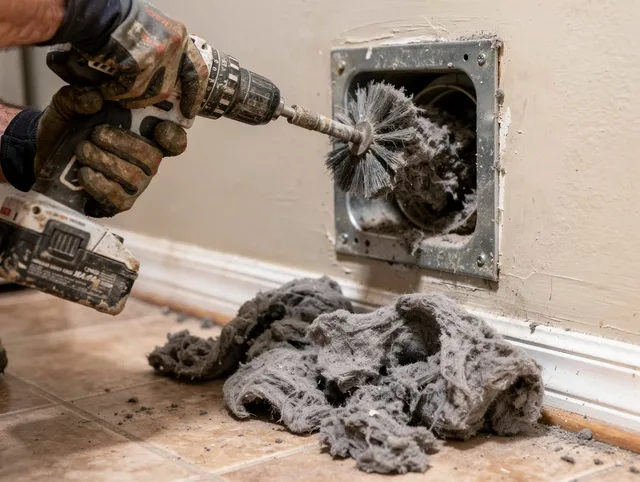 Certified Redondo Beach Dryer Vent Cleaning technician performing dryer vent cleaning in Redondo Beach